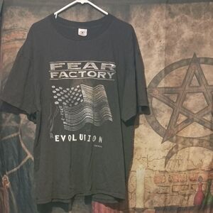 Fear Factory Revolution Vintage Black Graphic T-Shirt